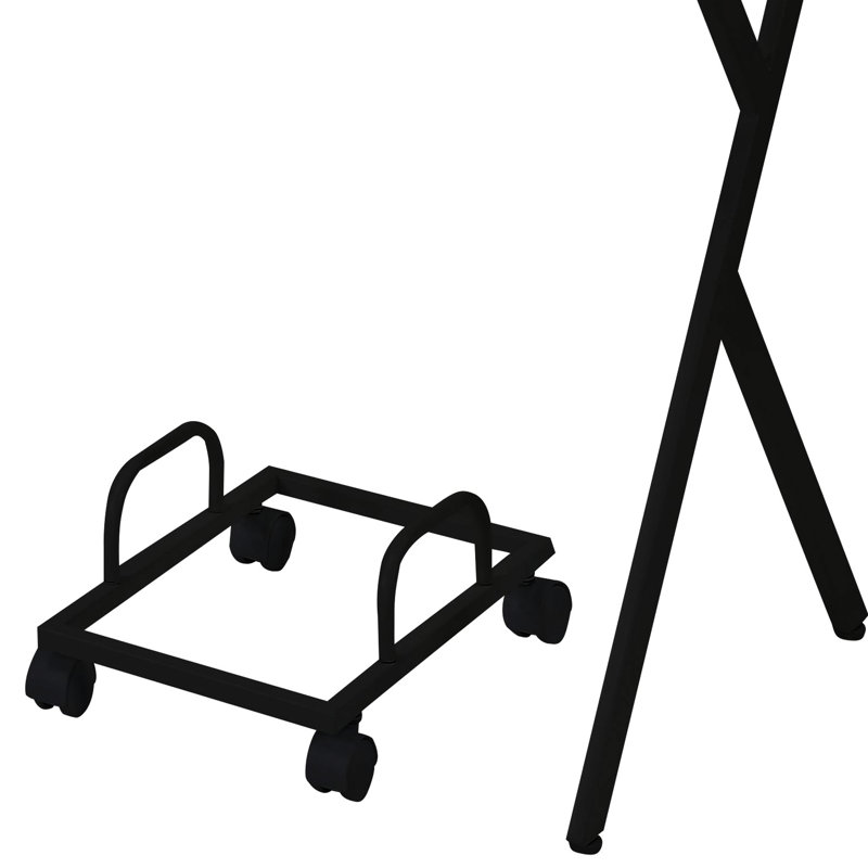 Bureau d'ordinateur compact avec support mobile pour espaces de travail modernes et productifs, Noir
