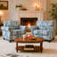 Fauteuil rembourré en mélange de coton-329001103