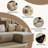110''W Corduroy Modern  Compressed Block Couch With Plush Cushions-196988949