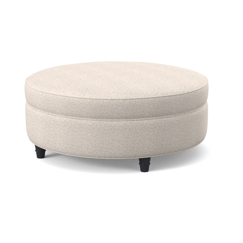 Duke Round Ottoman, Elise Flax, Vintage Ebony