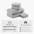 500 GSM 100% Turkish Cotton Light Grey Oversized 2-Piece Towel Set-103688328-112079028