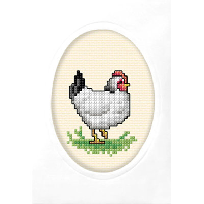 Ensemble de cartes de point de croix Hen Farmyard