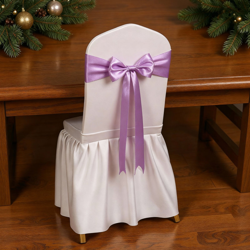Ruban de Noël flottant extensible pour de nombreuses décorations de fête de Noël Housse de chaise non incluse, Mauve