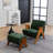 Chenille Upholstered Armchair With Matching Ottoman-1765337429