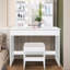 Ensemble coiffeuse avec tabouret et miroir Davisboro-401977710