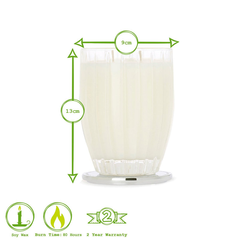 Freesia & Berries Scented Jar Candle with Glass Holder