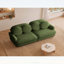 Canapé Comfy en chenille, canapé 2 places profond avec 4 coussins décoratifs, structure en bois pour le salon et la chambre à coucher-1635618503