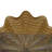 Decorative Vase, Brown, Gray Ceramic, Unique Radial Rosette, 16 Inch