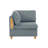 7Pc Sectional In Steel Grey Color Fabric, With 4X Wedges, 2X Armless Chairs, For Home Color, Modern Interior