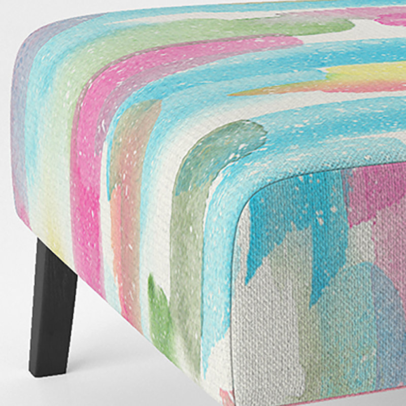 Fauteuil de chambre à motif géométrique multicolore à rayures géométriques