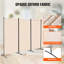 Paravent pliable à 4 panneaux, écran de confidentialité portable pour bureau et maison, beige, résistant et imperméable