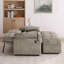 Canapé inclinable moderne double, tissu chenille avec repose-pieds de rangement pour la maison