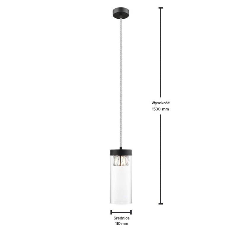 Arballo 1 - Light Single Pendant, Black Matt