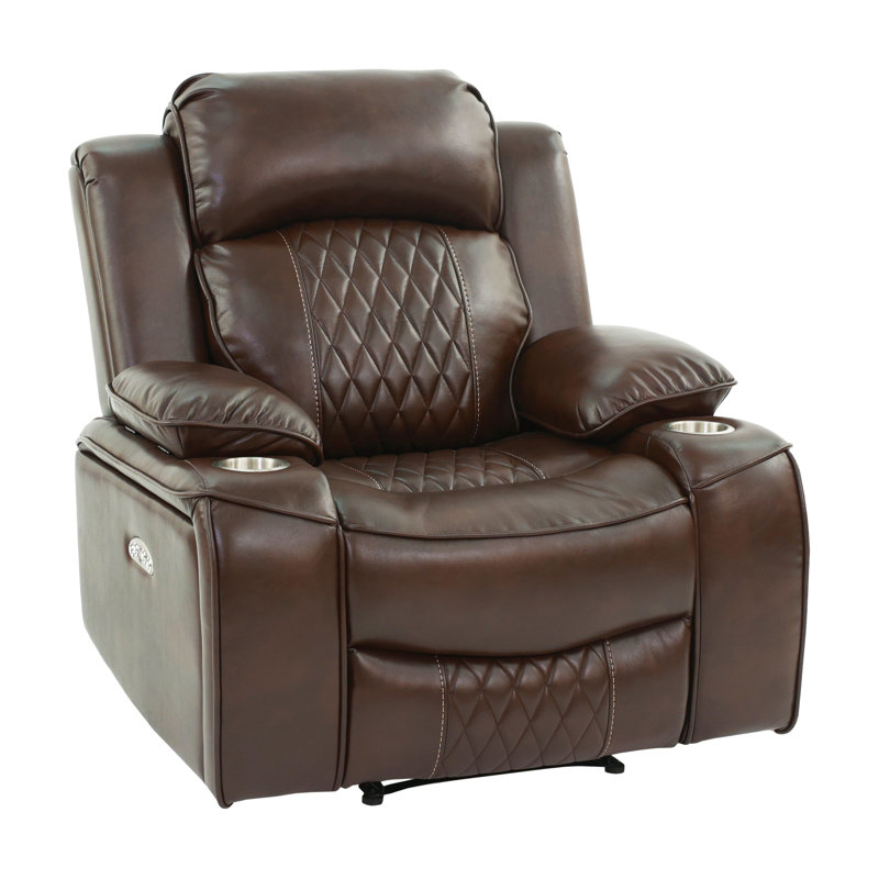 Fauteuil inclinable électrique simple, Brun