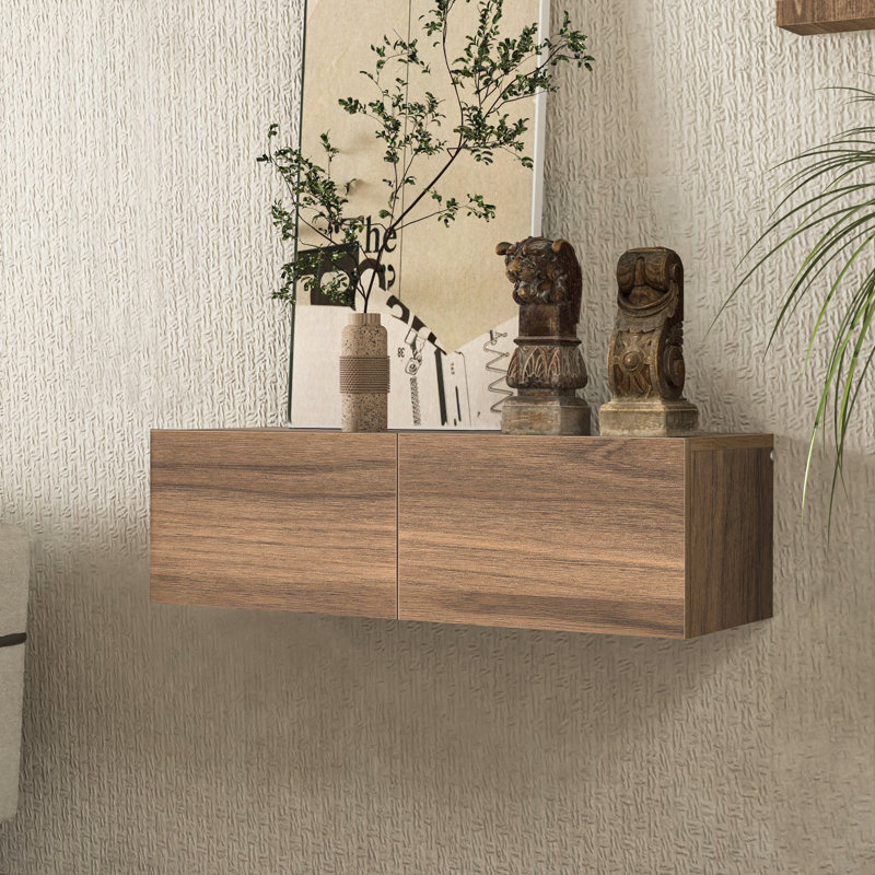 Console de télévision modulaire flottante, Noyer
