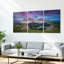 Ensemble de 3 tableaux muraux sur toile représentant un paysage de montagne-415045537