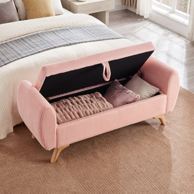 Banc rembourré avec rangement