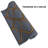 Custom Size  Anti Slip Machine Washable Medium Profile Cut Pile Soft Leaves Davario Navy Runner Rugs by Feet-939671330