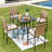 Edwarda Steel Outdoor 25 " H Patio Stool with Cushion