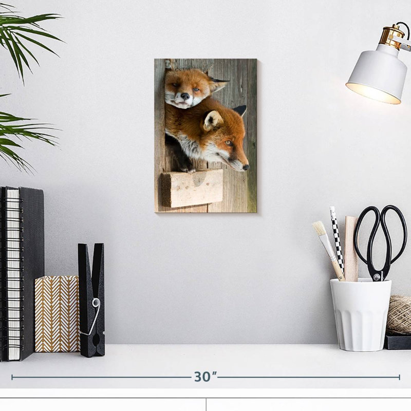 Brampt Sleepy Red Fox, 12" H x 8" W