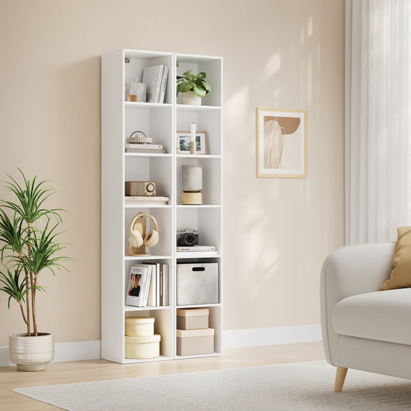 Casimir 158.5cm H x 30cm W Cube Bookcase, White