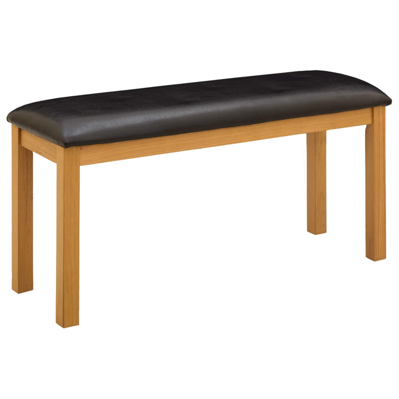 Solid Wood Bench, Black