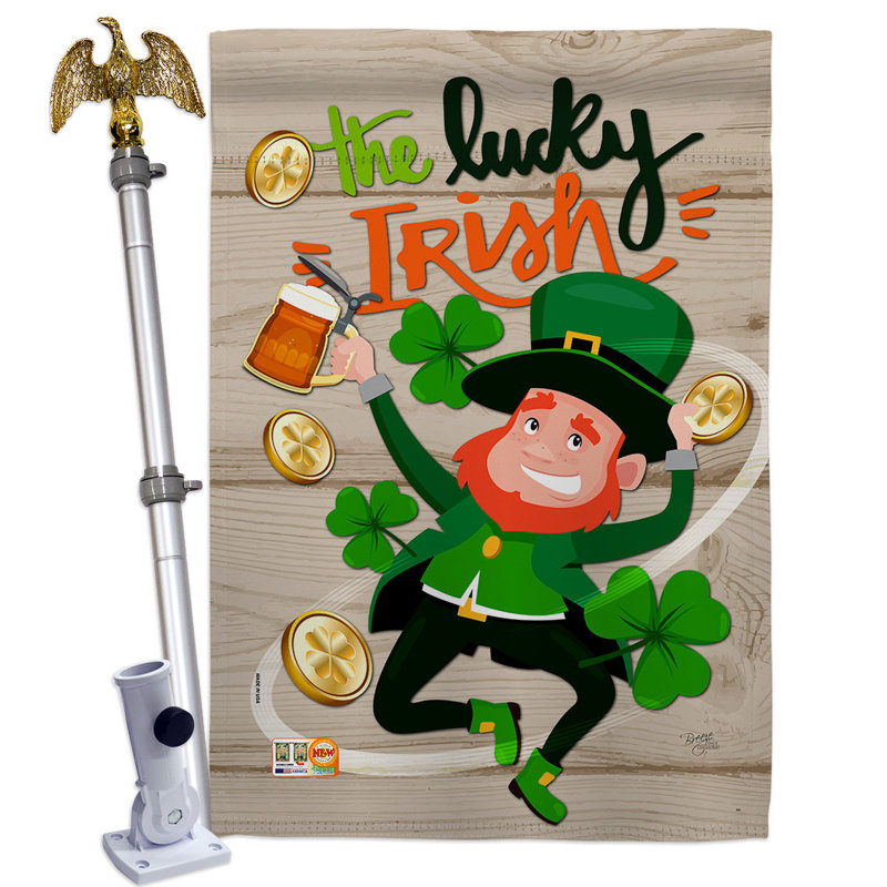 Ensemble de 2 drapeaux en polyester 3 pi 4 po x 2 pi 4 pi