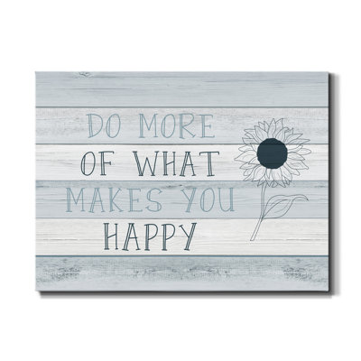 More of Happy - reproduction d'art textuel sur toile tendue