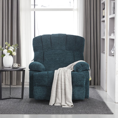 39.7"  Wide Modern and Soft Swivel and Rocker Manual Recliner Chair
