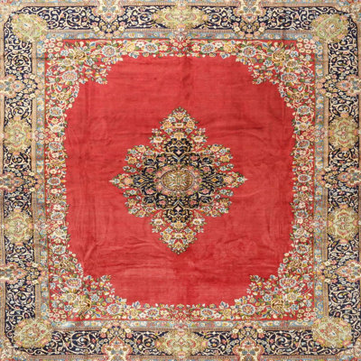 Tapis traditionnel rouge / beige