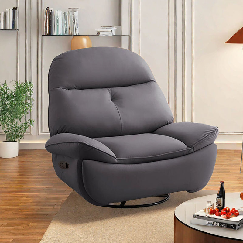 Fauteuil inclinable en similicuir Zeanna, Gris