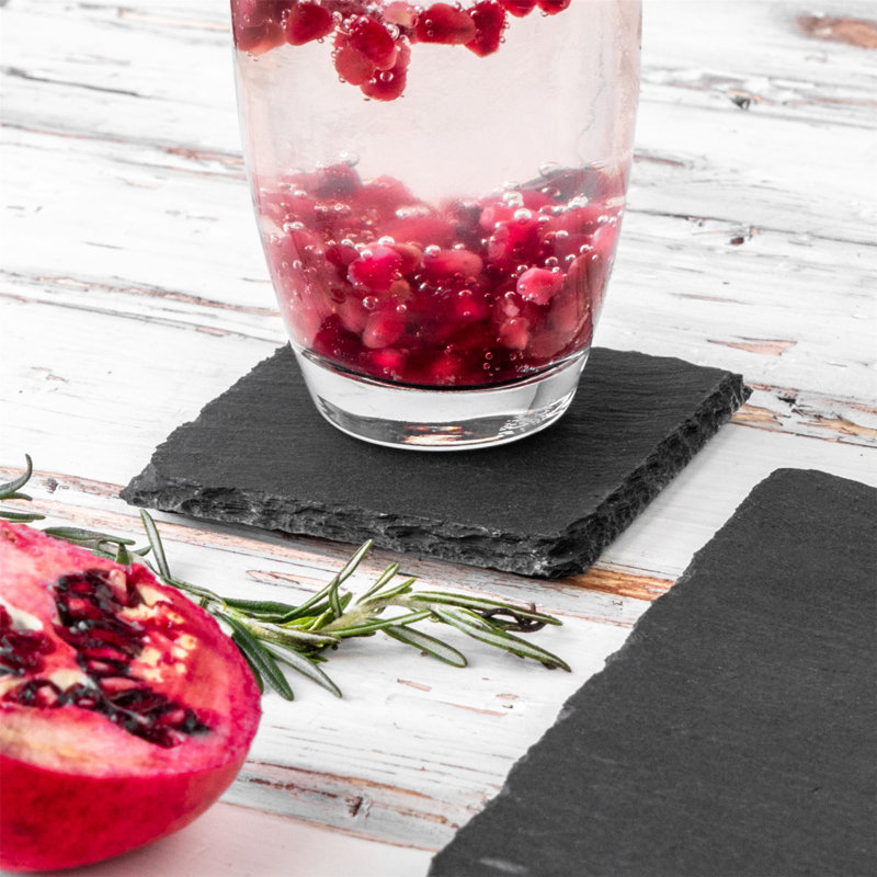 Argon Tableware - Square Slate Coasters - 10cm
