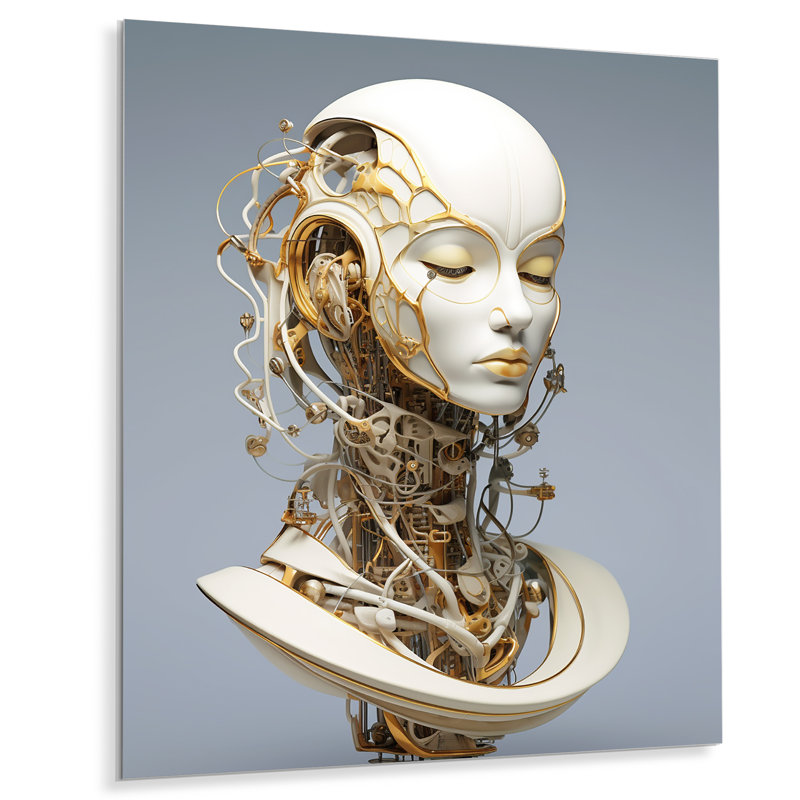 " Female Robot I ", 32" H x 24" W x 1" D