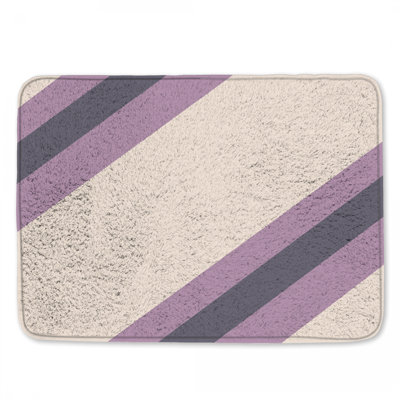 Tapis de bain à rayures diagonales