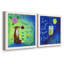Happy Fox - Ensemble de 2 encadrements d'art textuel sur toile-1063643292-1063643299