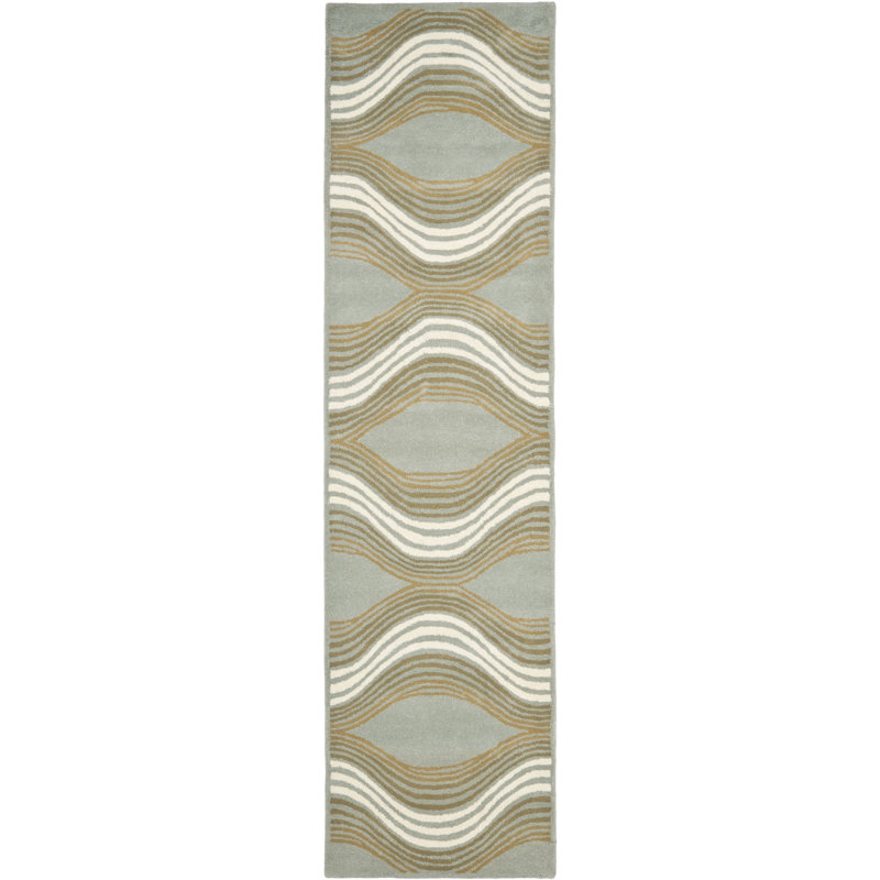 Secaucus Hand Tufted Wool Abstract Rug, Runner 2'3" x 9'
