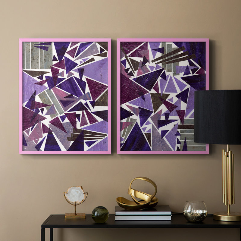 «Purple Dream I», reproduction encadrée de qualité supérieure - prête à être accrochée - aucun clou requis - aucun clou requis