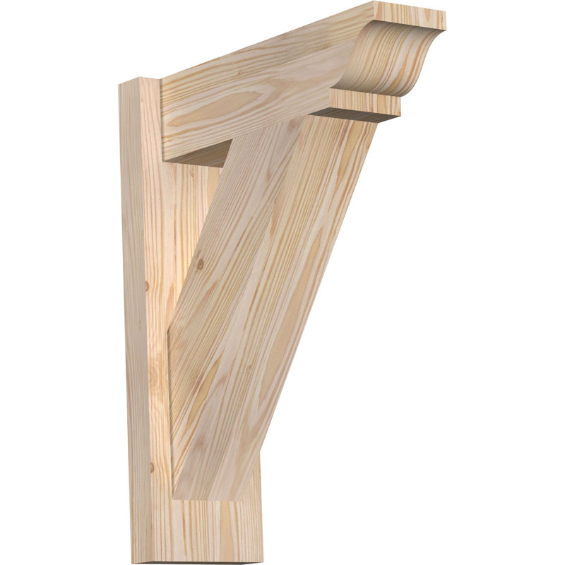 Persienne traditionnelle en bois rustique, Sapin Douglas de 5 1/2 po (lisse),  P 14 po x H 18 po 