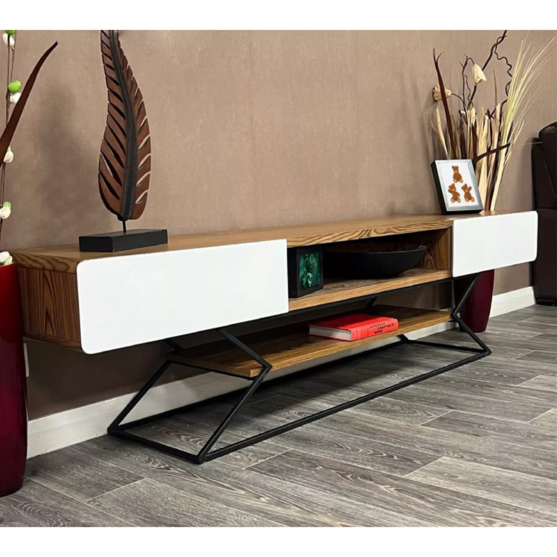 Shinia Unfinished TV Stand for TVs up to 88"