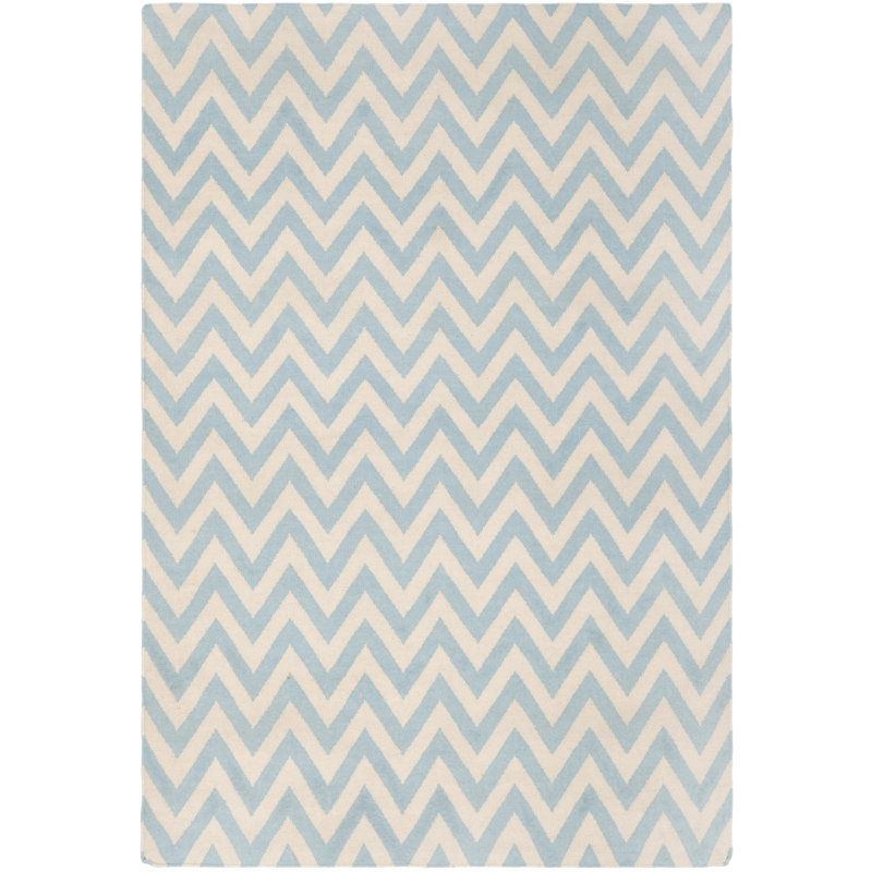 Mars Chevron Wool Hand Woven Area Rug, Rectangle 122 x 183 cm