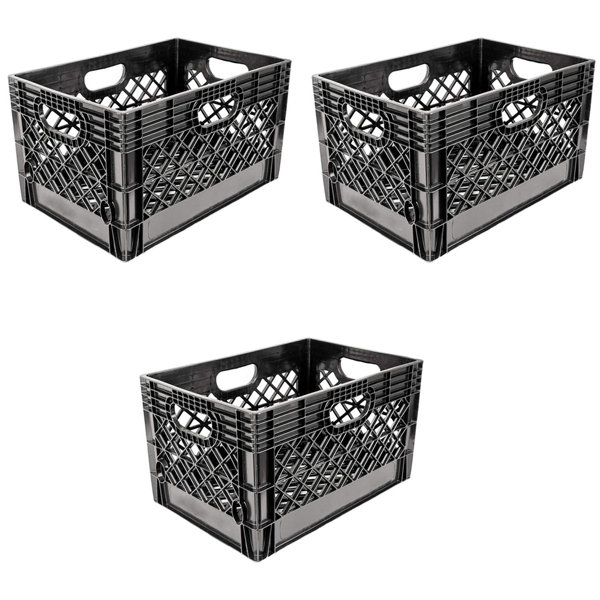Grey Modular Stackable Crates