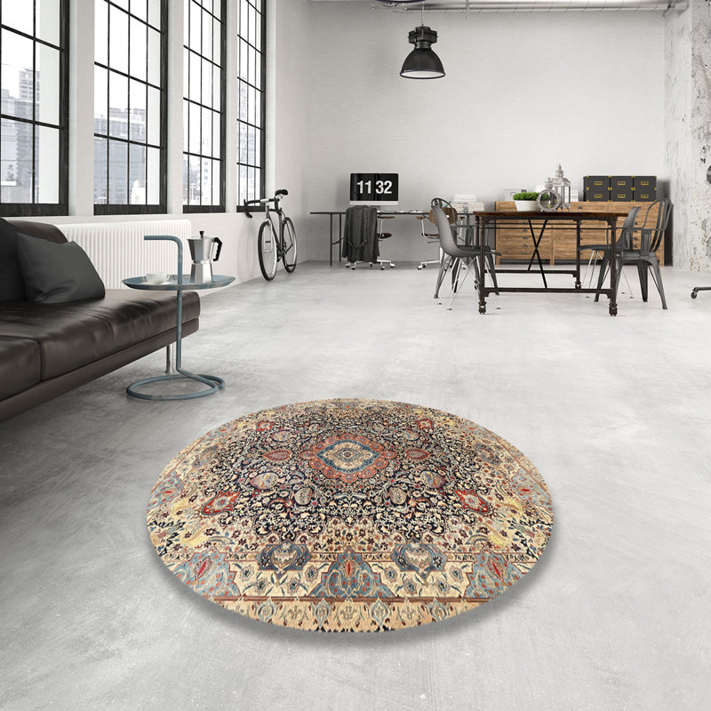 Adalene Oriental Indoor Rug, Round 6'
