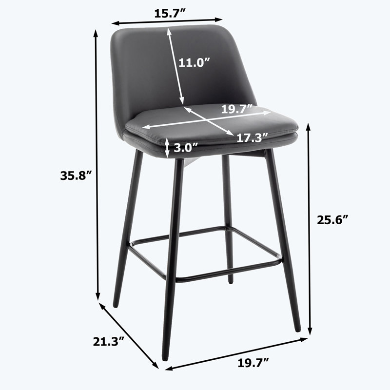 Yujun Swivel Upholstered Counter Stool with Metal Frame