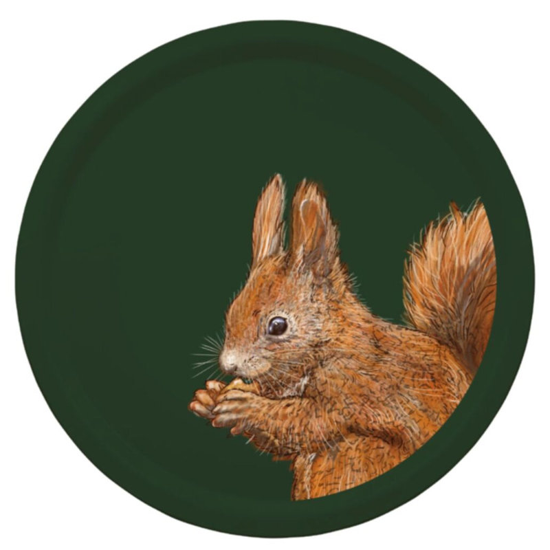 Solid Wood Decorative Tray, Squirrel