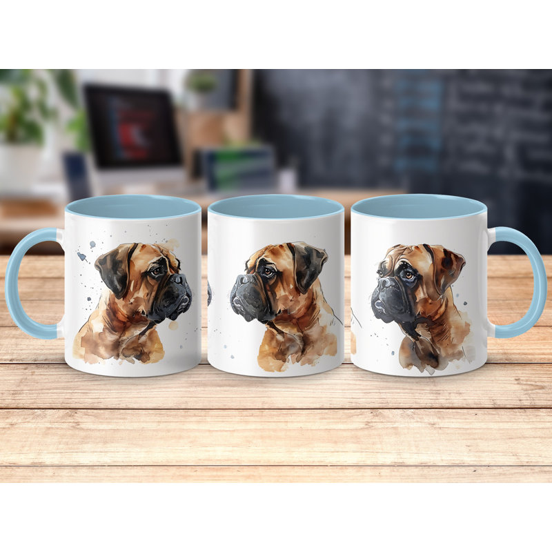 Ceramic Coffee Mug, 4, Light Blue