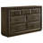 Arignote 7-Drawer Bedroom Dresser Cabinet Dark Oak
