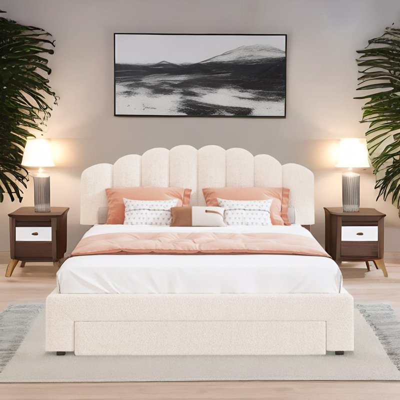 Ensemble de chambre à coucher de deux articles, Beige