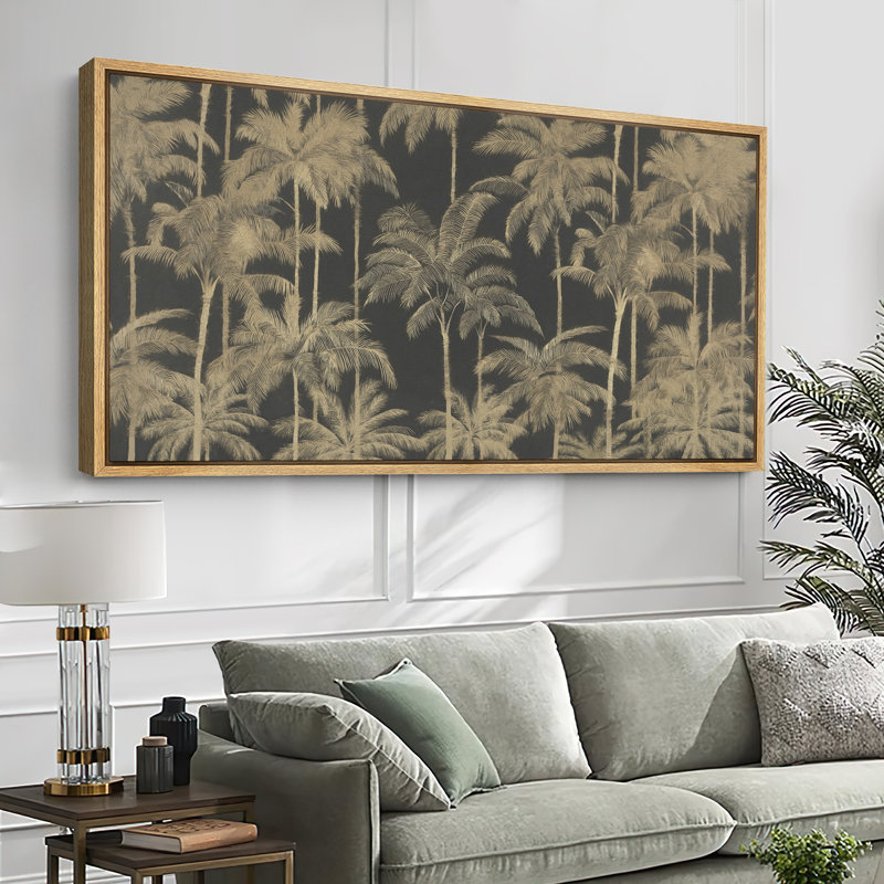 Grande impression sur toile encadrée - plante tropicale pour la nature, H 30 po x l 60 po, Naturel