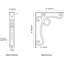 Support en fer forgé Orléans (accoudoir triple central) l 2 po x P 12 po x H 15 po, cuivre antique-504751468-504751457