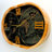 THE GEARS CLOCK Wall Clock with Real Moving Gears PO-LI_ 27 in Round WOOD-BLACK